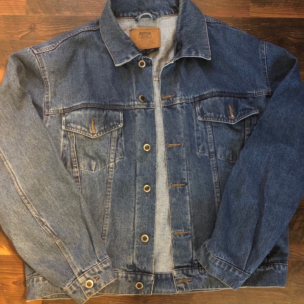 Route 66 Vintage Jean Jacket Size Large